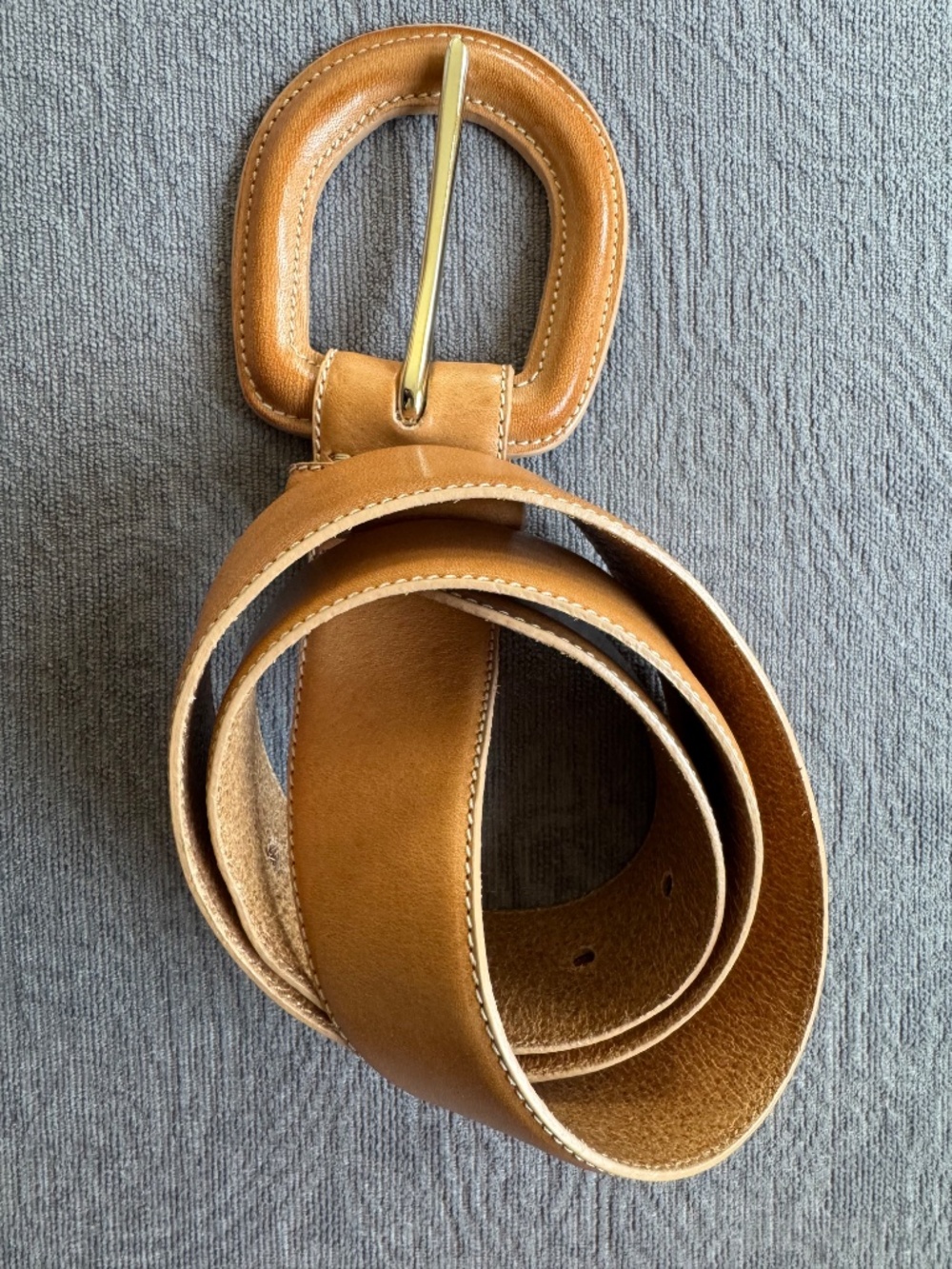 Gavazzeni Stitched Belt.  Size 85